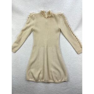 St John Cream Knit Dress